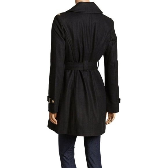 MICHAEL Michael Kors Zip Trench Coat in Black - NWT - Size Large - Picture 2 of 4